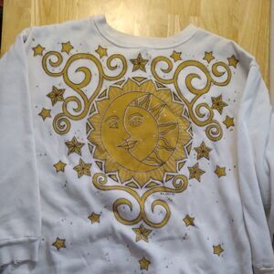 Vintage FunArt Sun Moon Stars Crewneck Sweatshirt